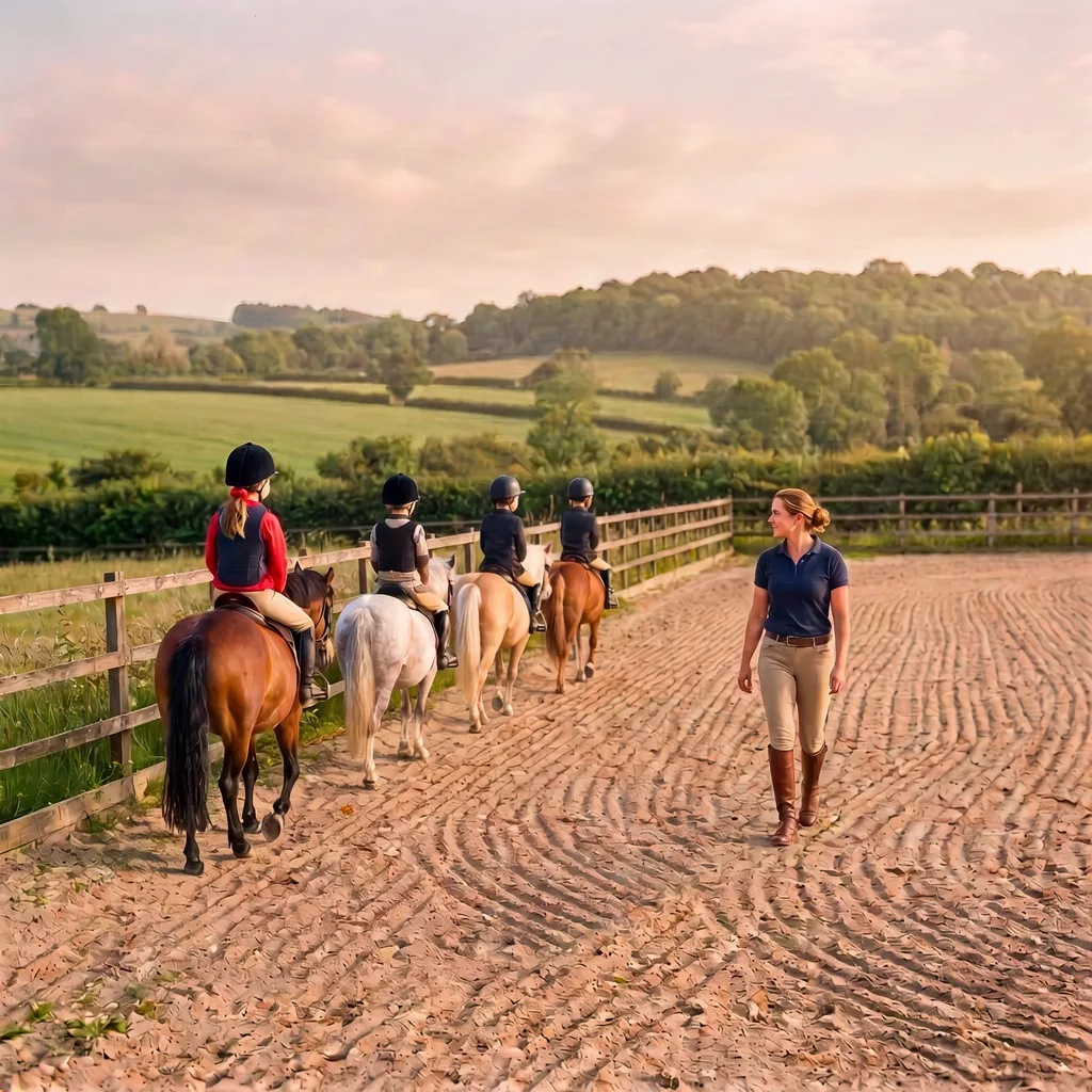 Cours de poney à La Celle-Dunoise, Creuse