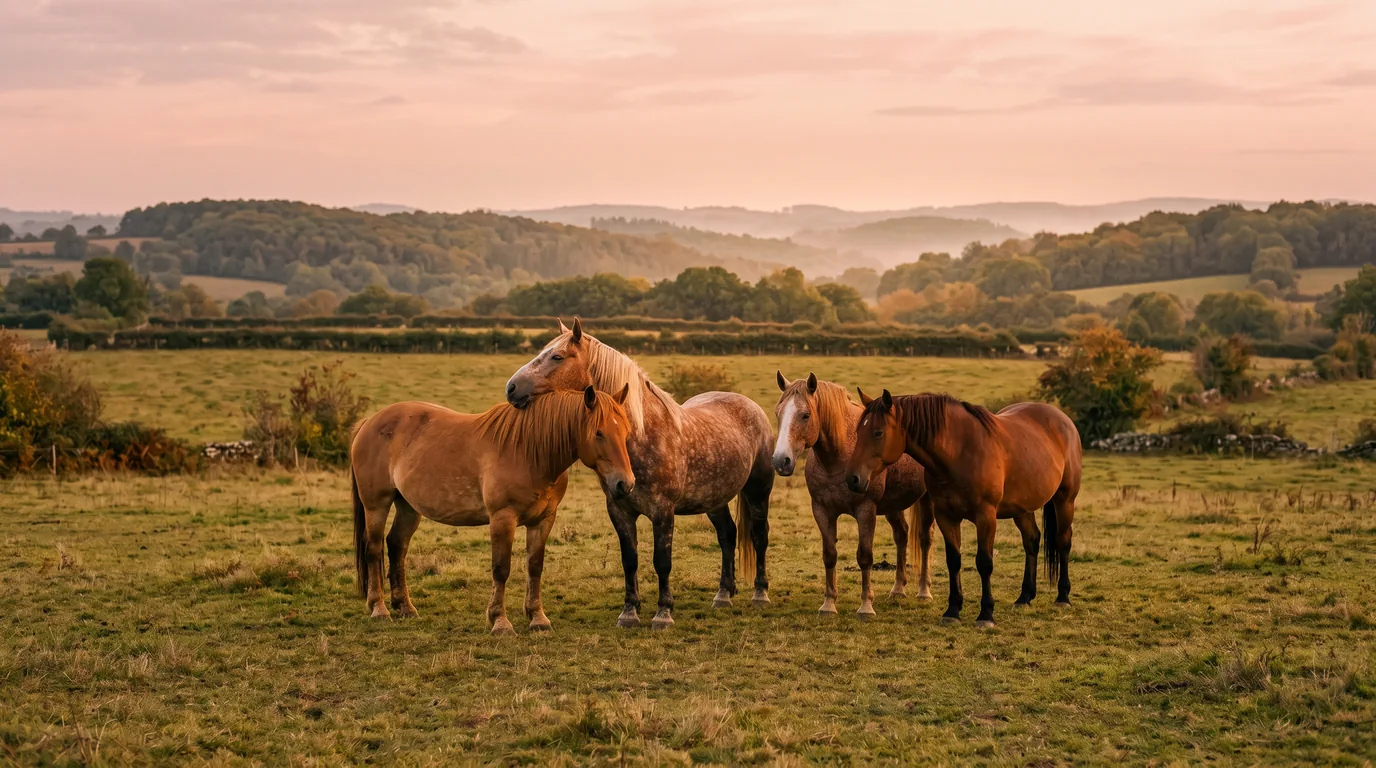 Les chevaux du Association Le Paradis de Pablo en liberté, Creuse
